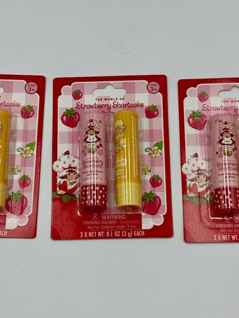 6 Strawberry Shortcake & Lemon Pie Flavored Lip Balms